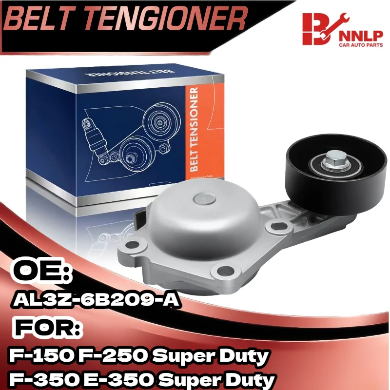 

New Belt Tensioner with Pulley for F-150 F-250 Super Duty F-350 E-350 Super Duty AL3Z6B209A, AL3Z6B209B, AL3Z6B209C
