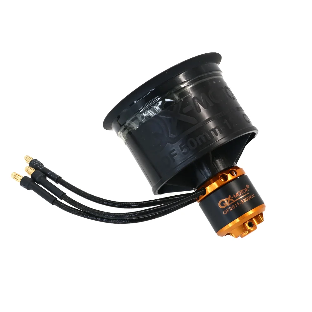 QX-MOTOR 50mm EDF QF2611 QF2611PRO 12blades Ducted Fan with 3300KV/ 4000KV /4600KV/ 5000KV Brushless Motor For Rc Jet Aircraft