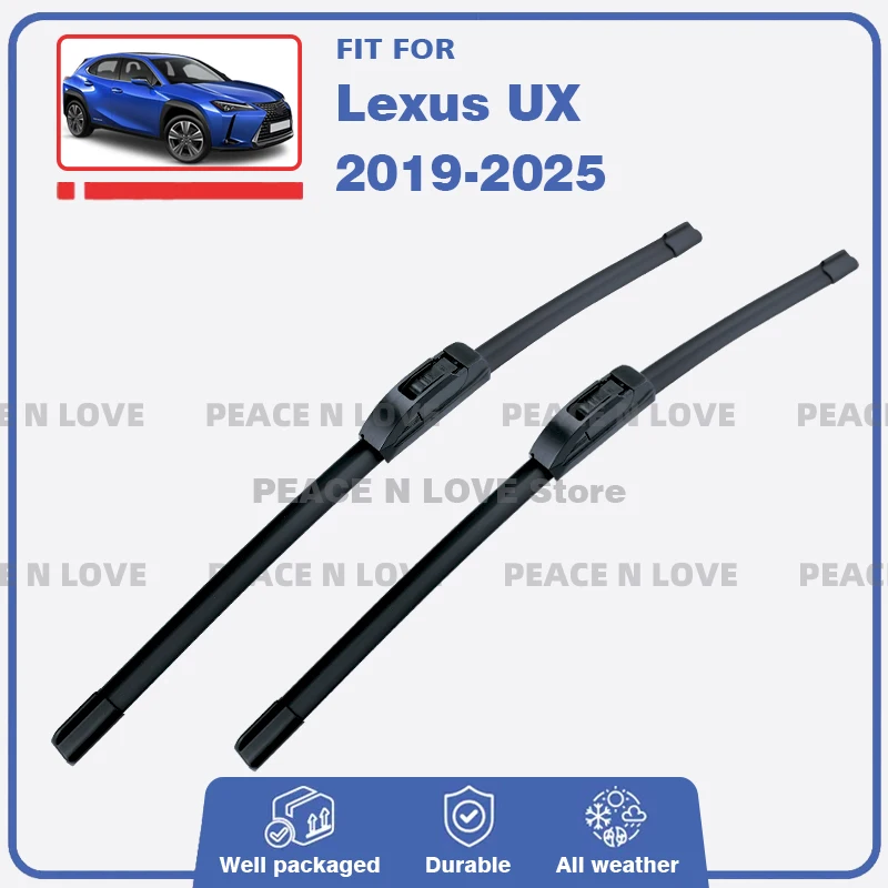 

Front Wiper Blades For Lexus UX UX200 UX250 UX250h UX300h UX300e 2019-2025 Windscreen Windshield Window Brushes Car Accessories