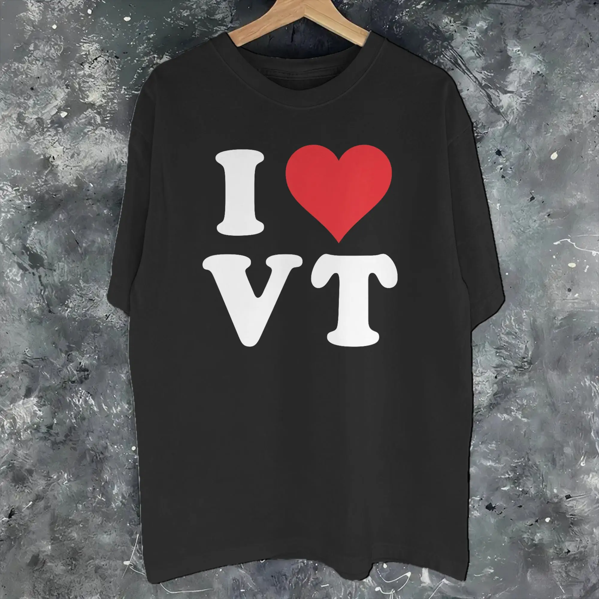I Love VT Initials I Heart V.T. First Last Name V T Graphic Printing T Shirts for Men Women  Cotton  Tee Shirt Clothing
