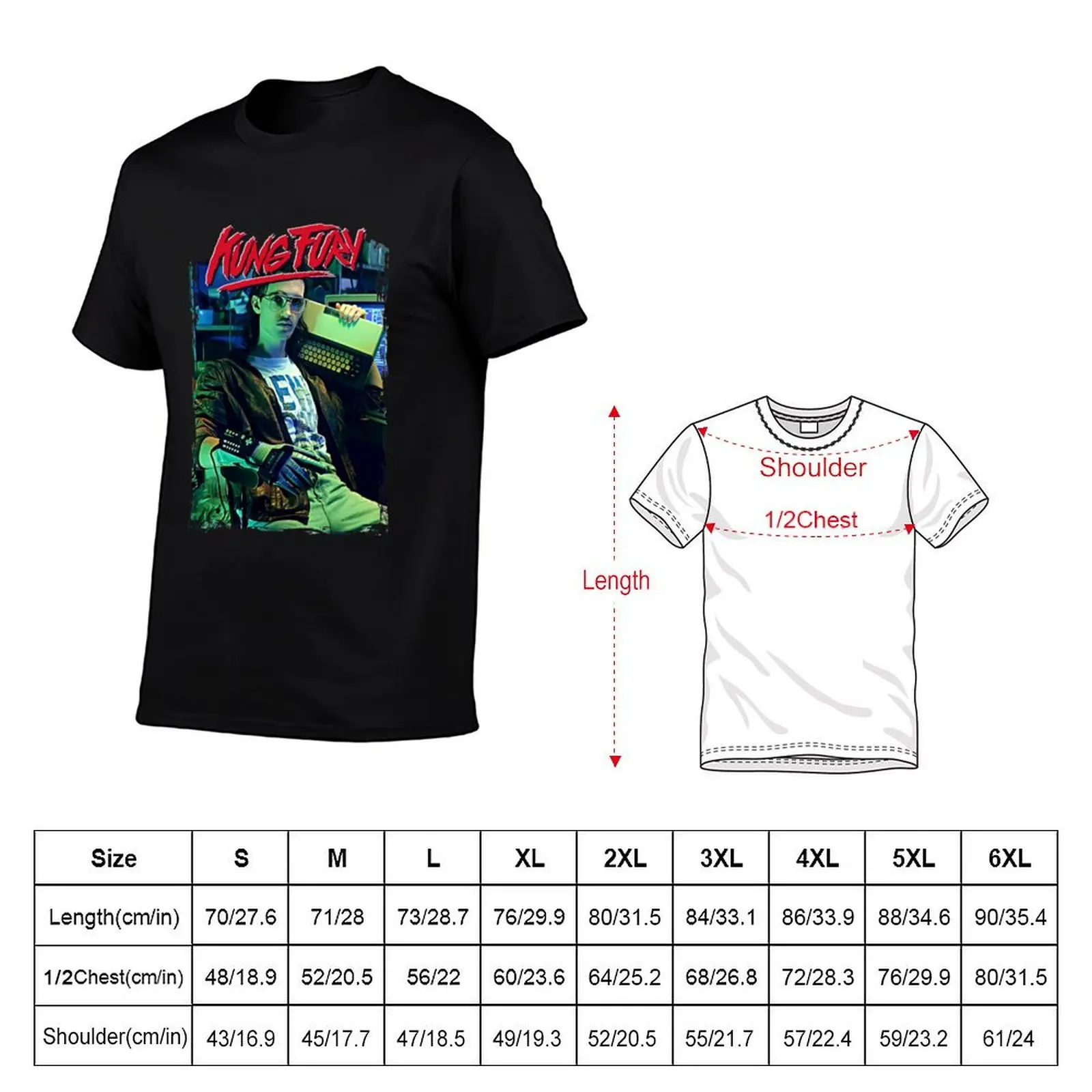 Kung Fury Hackerman T-Shirt anime gifts for boyfriend heavy weight t shirts for men