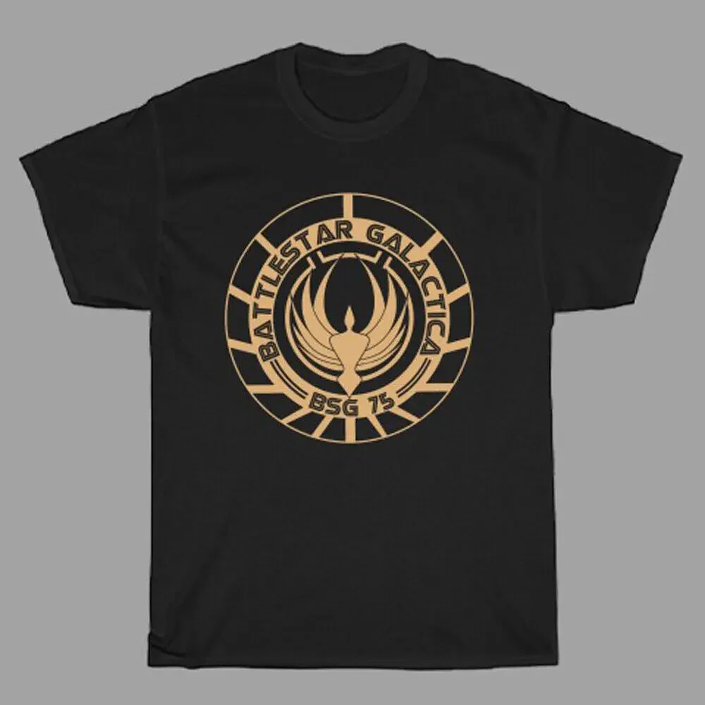 Battlestar Galactica BSG 75 Symbol Men's Black T-Shirt Size S to 5XL