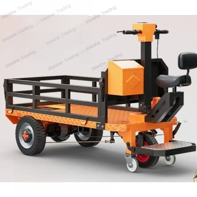 

Electric flatbed truck, truck, construction site, brick pulling warehouse three-wheeled hand