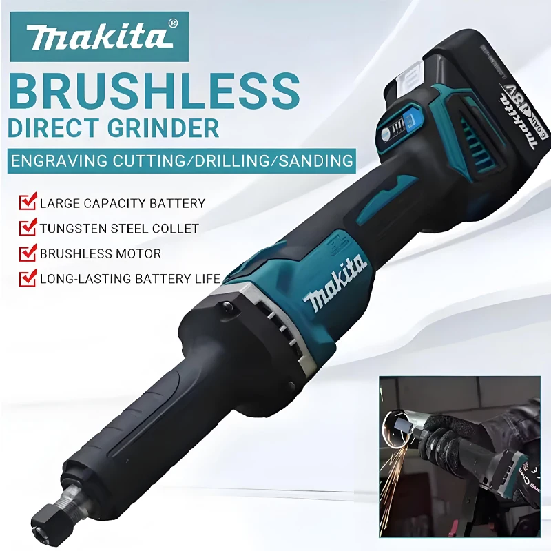

Makita Brushless Die Grinder Cordless Angle Grinder Polishing 4-Speed Rotary Electric Engraving Tool Handheld Grinding Machine
