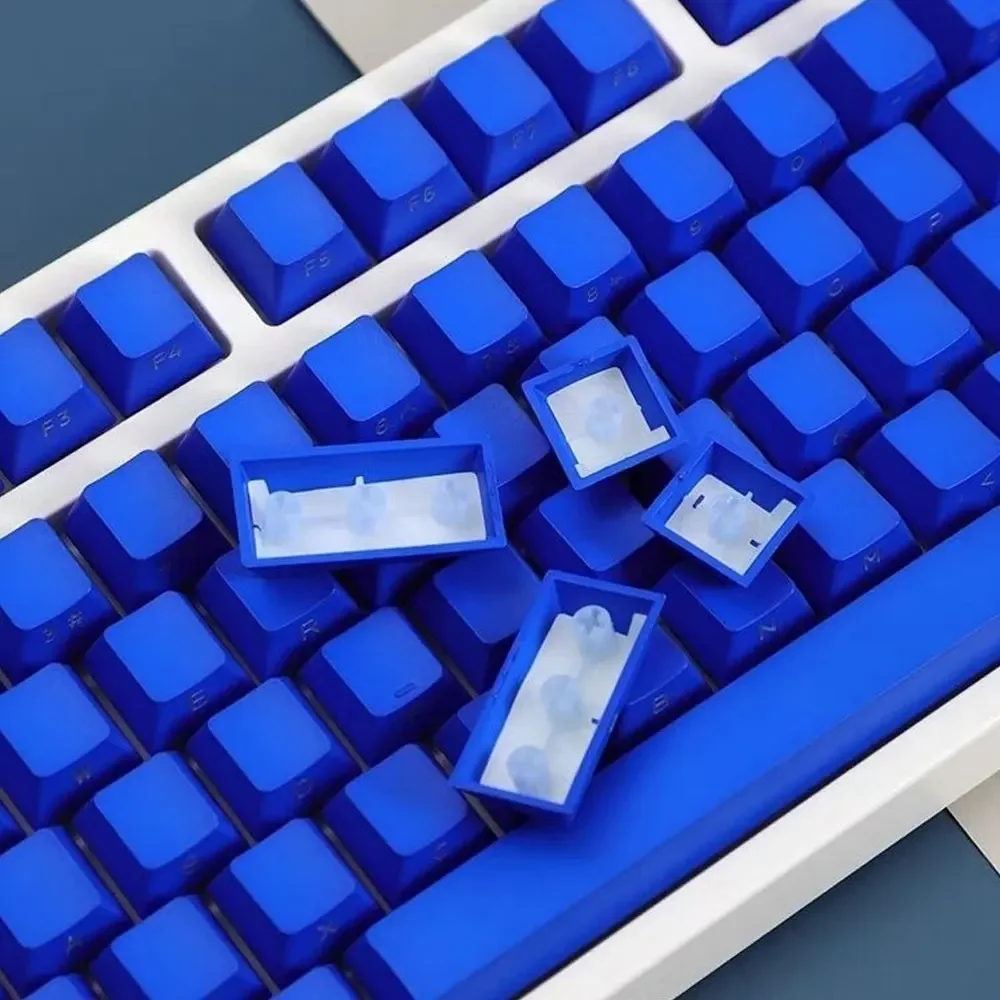 133 Keys Klein Blue Theme Side-Word Keycaps OEM Height PBT Thermal Sublimation For 61 64 68 75 87 104 108 Mechanical Keyboard