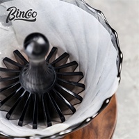 Bincoo Filter Paper Holder, Heat-Resistant Tritan Coffee Press Ring, Pour Over Assistant, Household Coffee Accessory