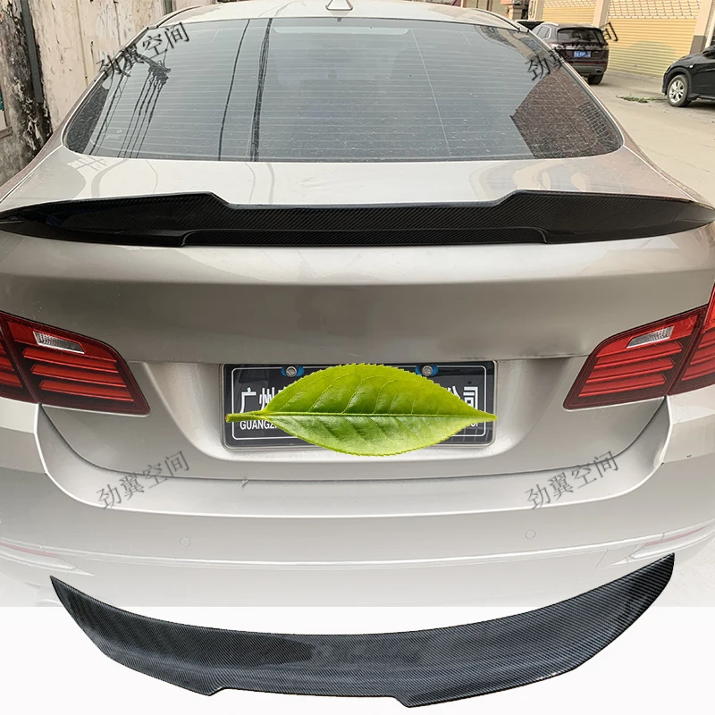 Suitable for BMW 5 Series  F10/F18 modify PSM Style Carbon fiber Rear Spoiler Trunk wing 2012-2017  unpainted carbonSpoiler
