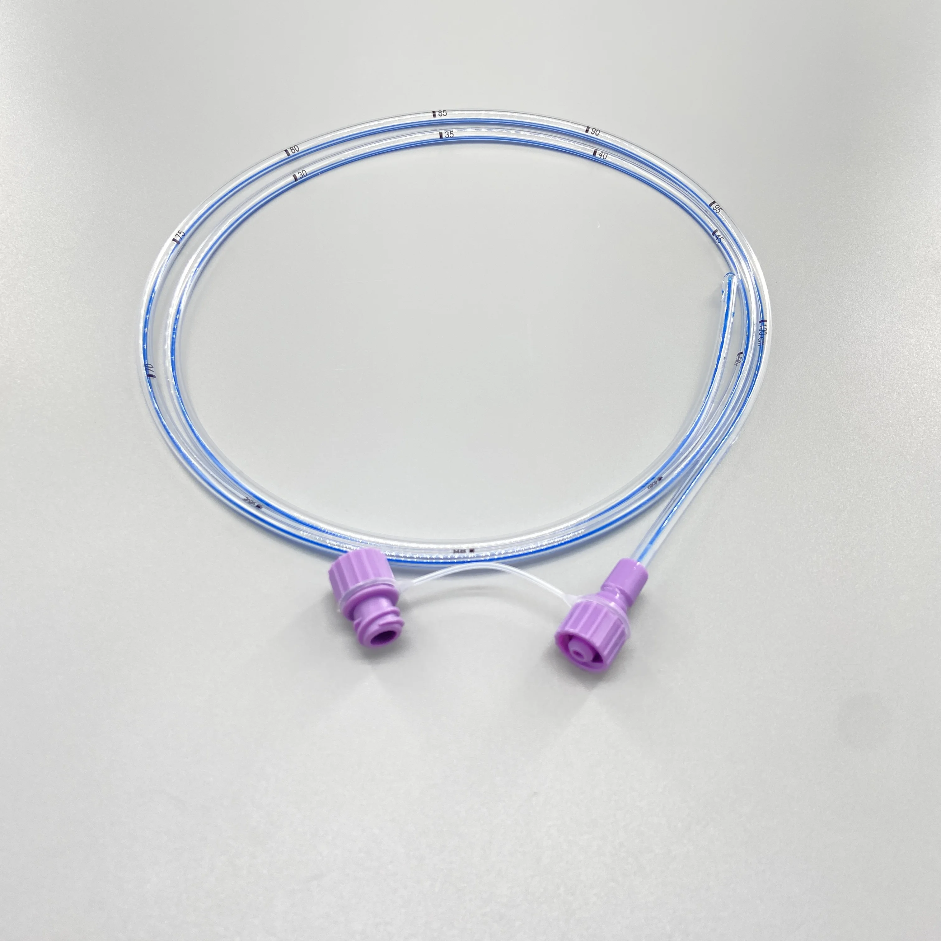 Medical Grade Disposable PU Nasogastric Stomach Tube with Connector for Patients With Guide Wire