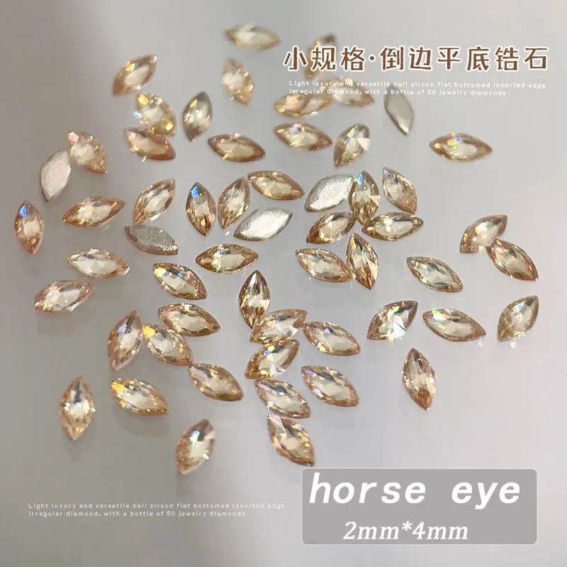 100 Stück glänzende Zirkon-Strasssteine, Nagel-Charms, 1,5 x 3 mm, Mini-Rhombische Nägel, Edelsteine, flache Rückseite, Nagelkunst, Basteln, Diamanten, Dekoration GT5
