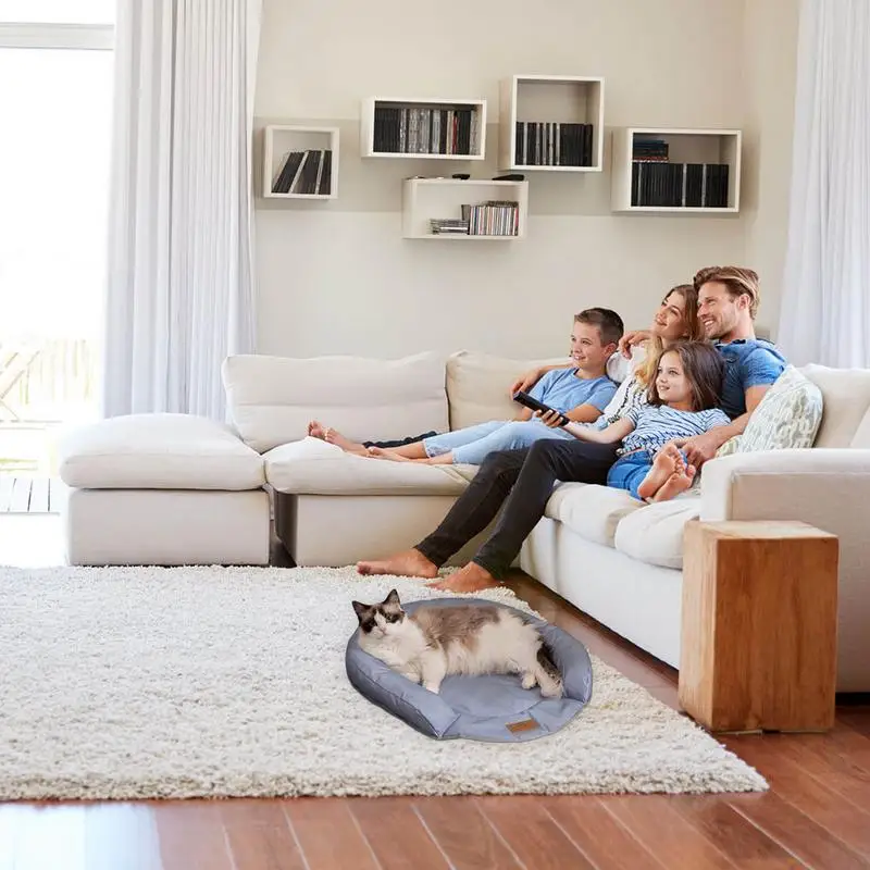 

Dog Cooling Mat Foldable Oval Gel Sleeping Pad For Kitten Outdoor Travel Accessories Animal Cool Cushion With Raised Pillow