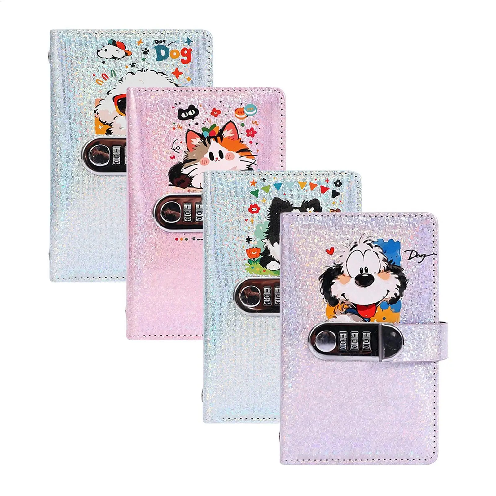 Lockable Savings Notebook With Cartoon Animal Patterns 7x4.3Inch Budget Planner With Lock Money Binder For Cash Saving