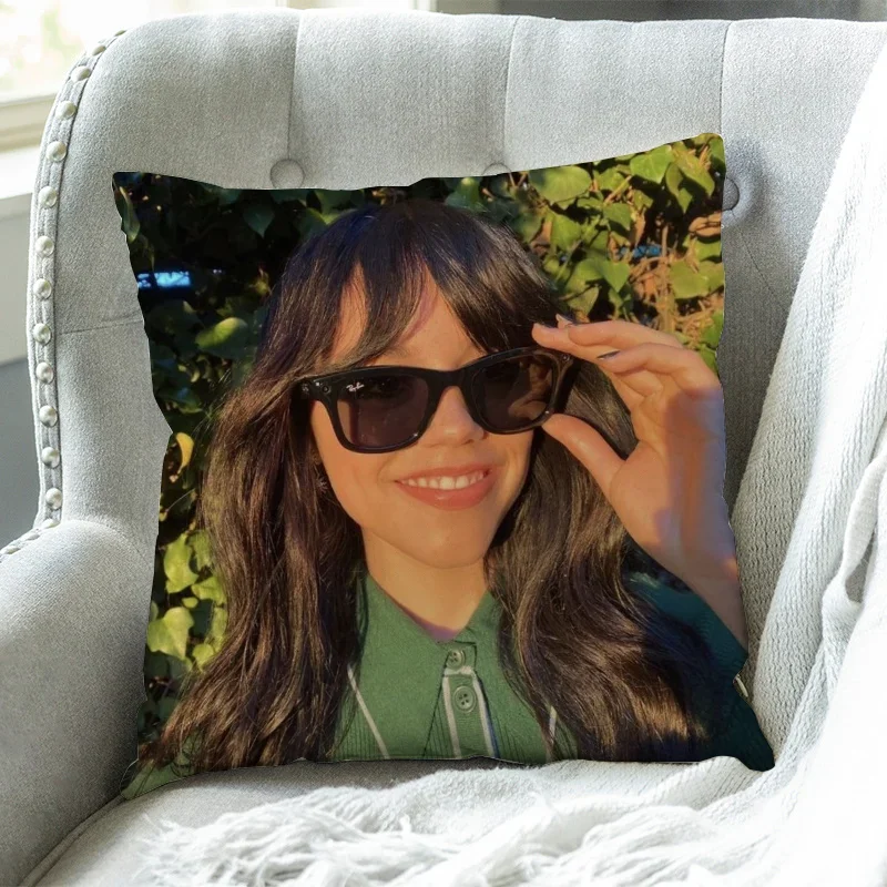 J-Jenna Ortega Luxury Pillow Cover 40x40 Decorative Pillowcases for Pillows 45x45 Cushions Covers Pilow Cases Pillowcase Sofa