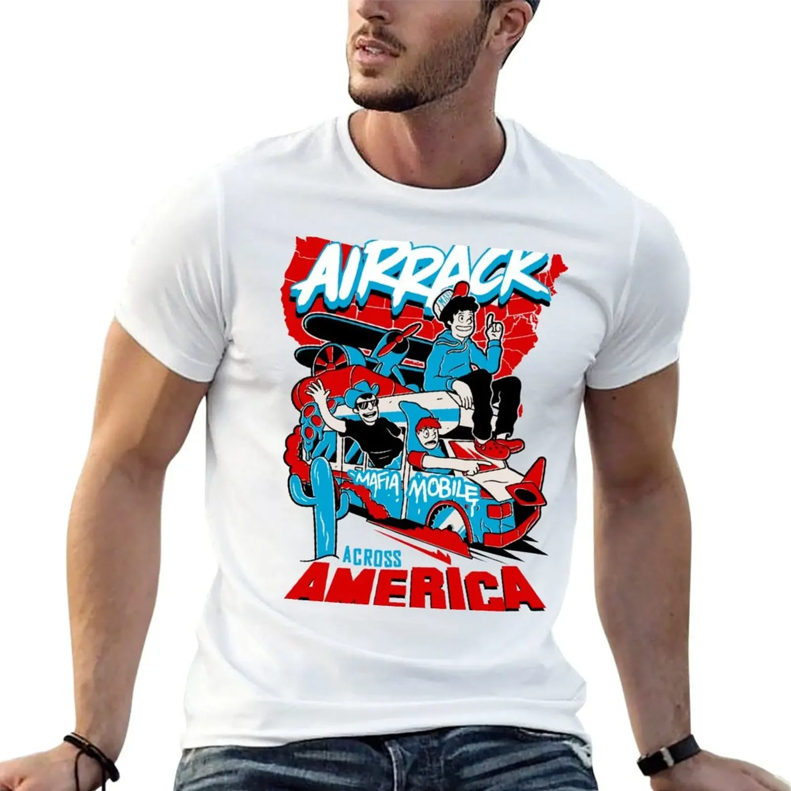 Airrack Merch Airrack Across America T-Shirt topping valentines boutique clothes customizeds shirts graphic tee men