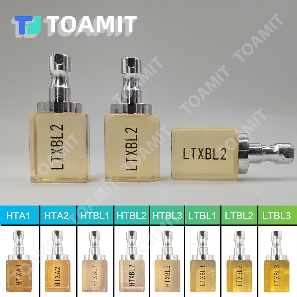 

Amber Ceramic Block Lithium Disilicate Glass Ceramic Porcelain 5pcs/box Denture Dentistry High Transparency Restoration Material