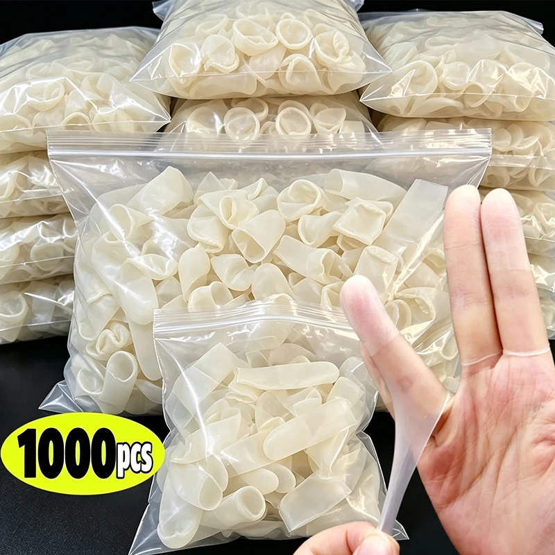 50-1000pcs Non-slip Disposable Latex Finger Cover Anti-static Finger Cots Nail Art Tools Fingertip Protector Thumb Sleeve Gloves
