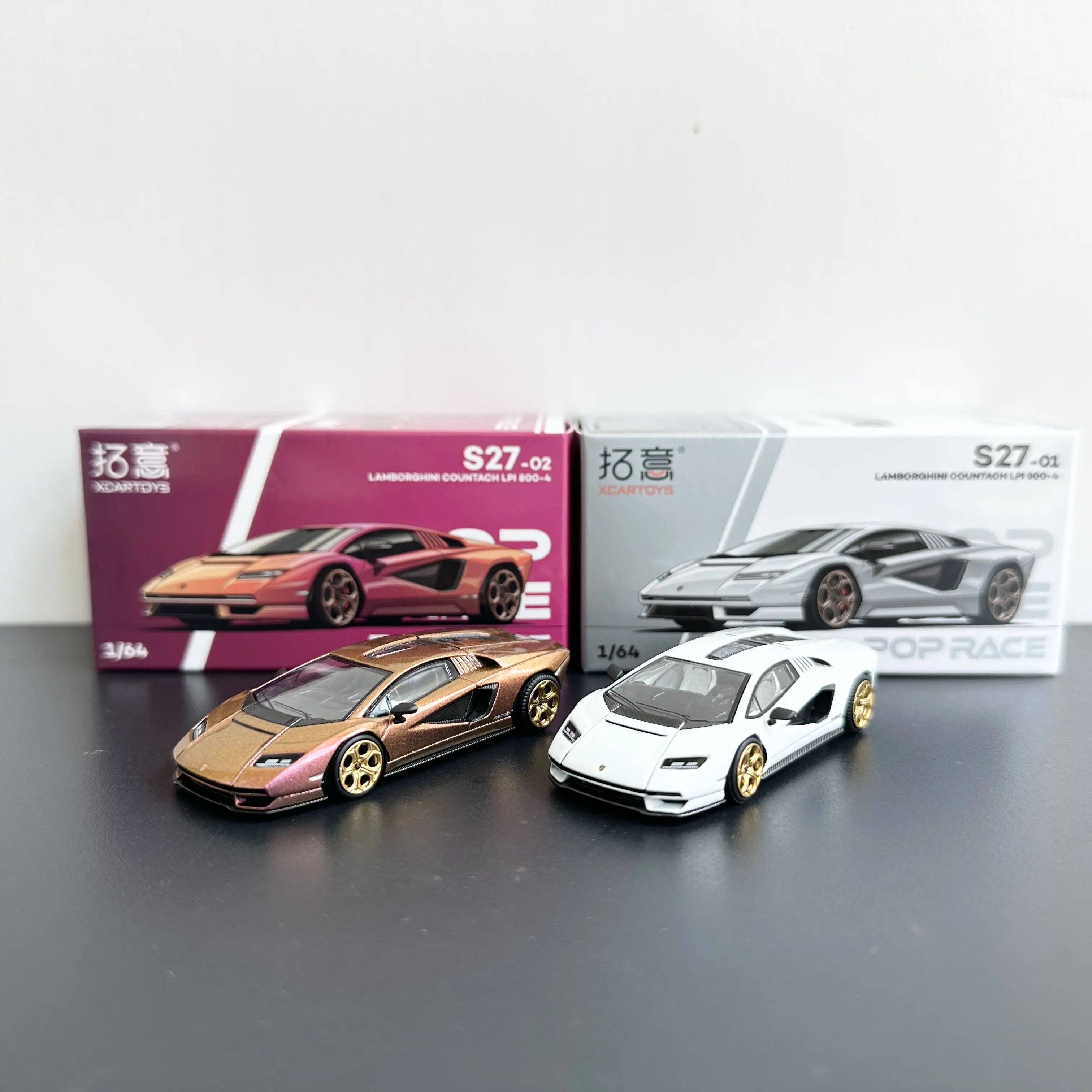 1:64 Lamborghini, Contash White Tuoyi S27-01 Open Lid, Small Proportion Alloy Collection Car Model