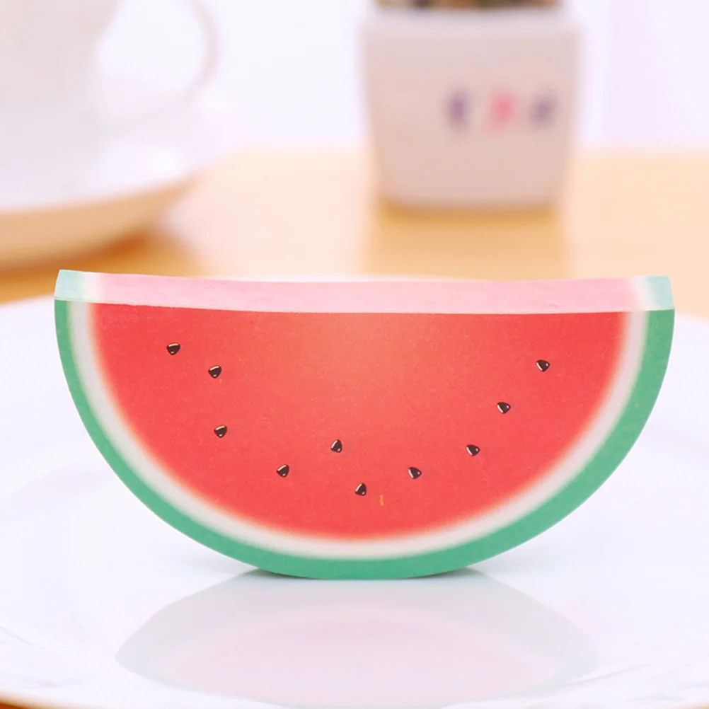 

Self-Adhesive Fruit Notepads 80 Sheets Watermelon Pattern Removable Scratch Pads for Office Home College Management