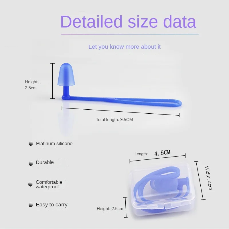 ที่หนีบหูกันน้ำที่หนีบจมูกกันน้ำป้องกันน้ำลดเสียงรบกวนอุปกรณ์ที่อุดหูซิลิโคนอ่อนนุ่มสำหรับว่ายน้ำดำน้ำ