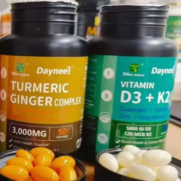 

D3+K2 vitamin soft capsules promote calcium absorption regulate immunity healthy bone development