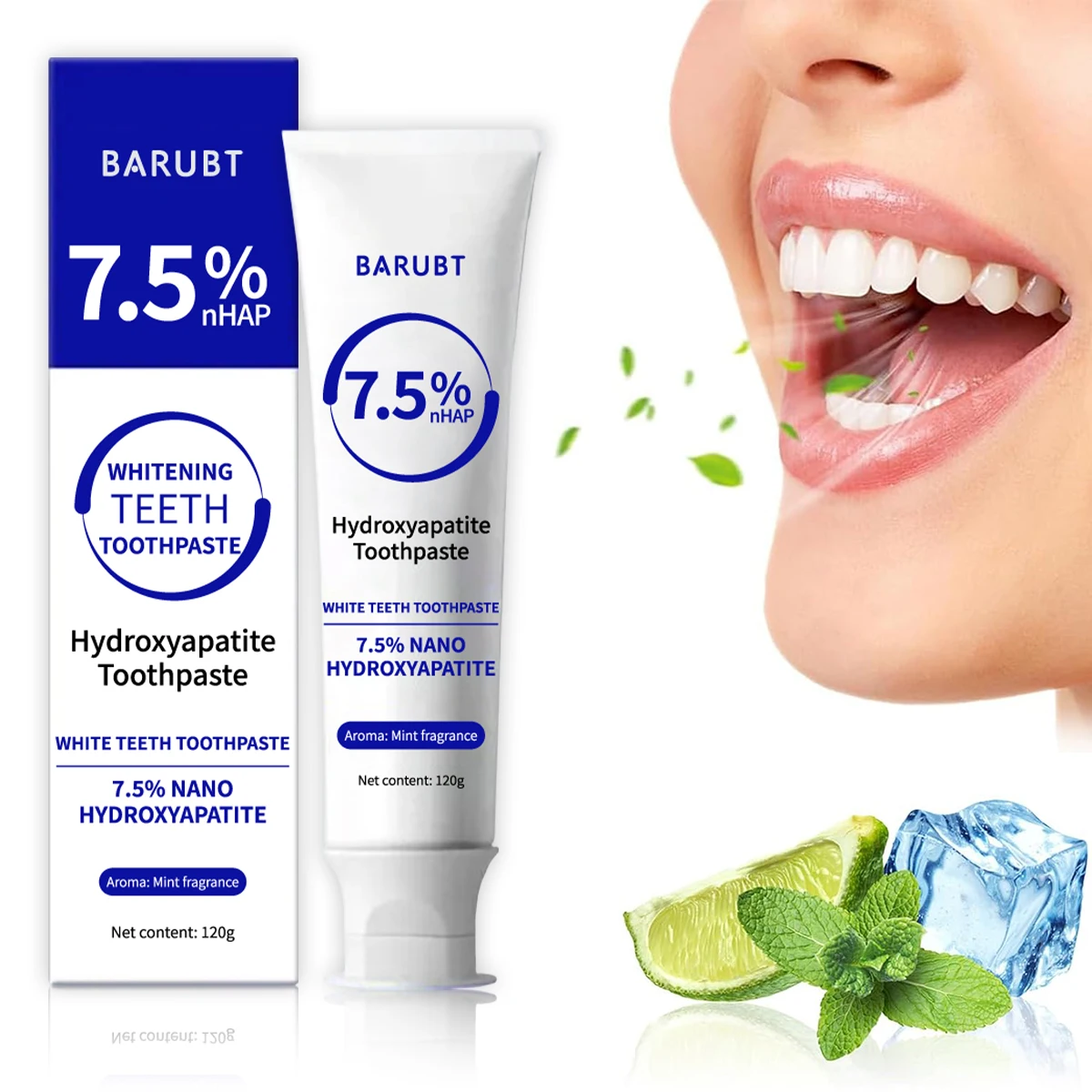 BARTUB 7.5% ナノハイドロキシアパタイト歯磨き粉、 - Hydroxyapatite Toothpaste のレビューと価格