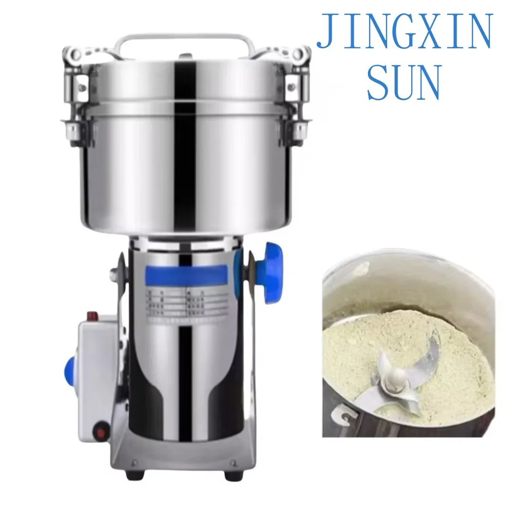 Industrial electric grain mill Stainless steel spice grinder with electric movement for efficient milling