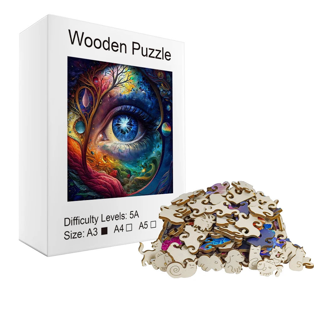 ألغاز الصور المقطوعة الخشبية للبالغين - سلسلة فنية خيالية (حيوانات سحرية، مشاهد غامضة) - ألغاز خشبية ممتازة لديكور المنزل وG