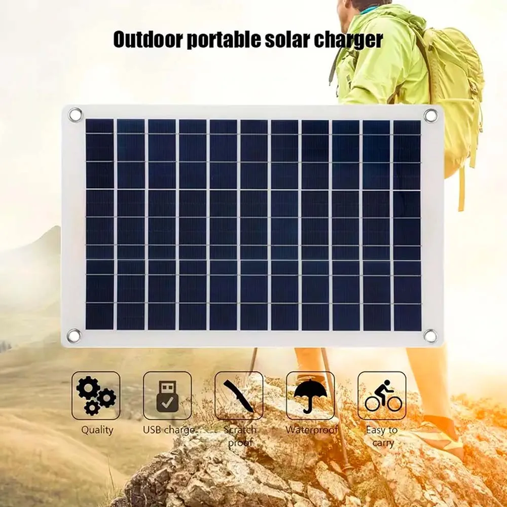 Best Polysilicon Solar Panel 20W Double Panel Parallel For Portable Mobile Phone Car Charging Panel Solar Controller