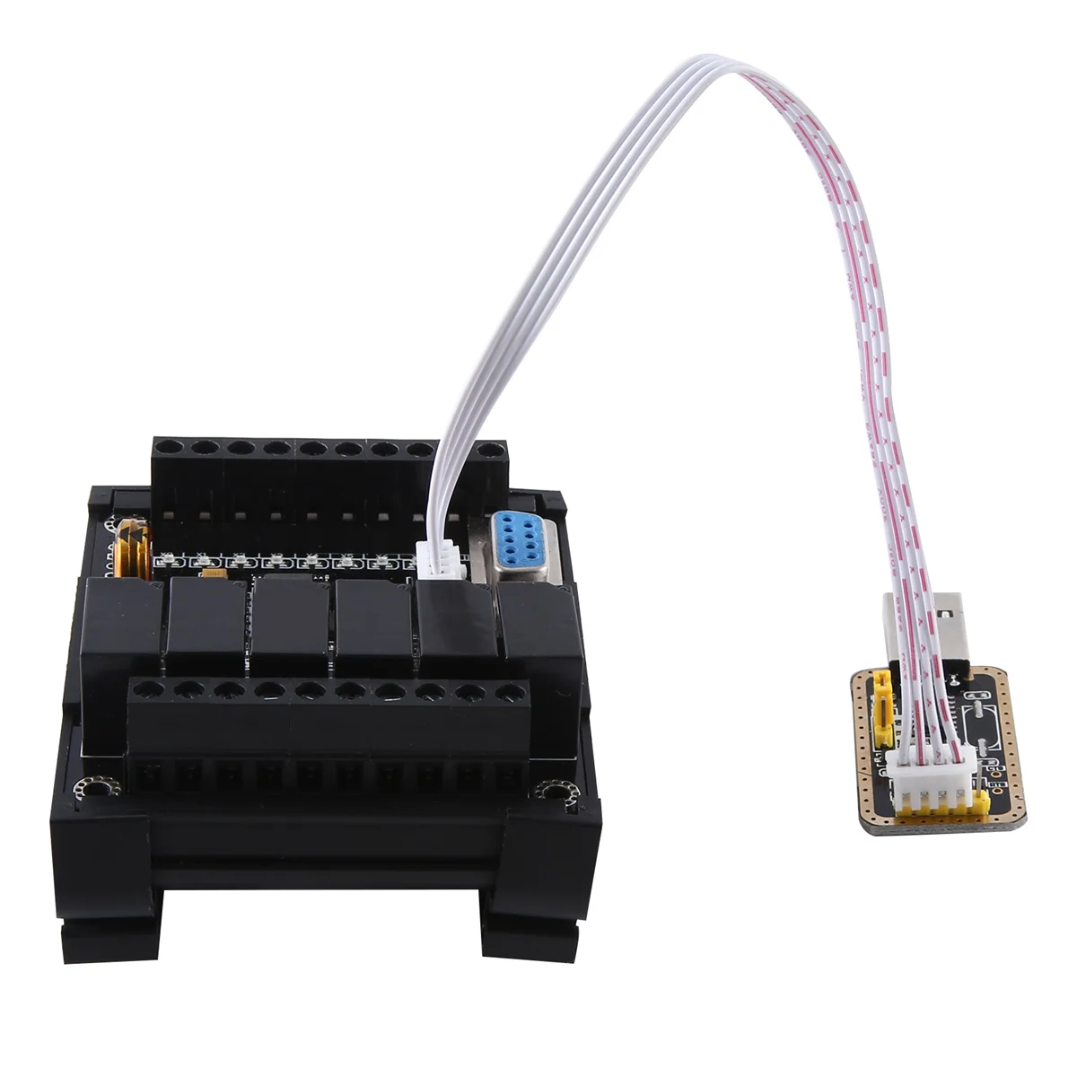 PLC Industrial Control Board Fx1N-14Mr Module 14Mr Motherboard + Housing + USB Download Cable