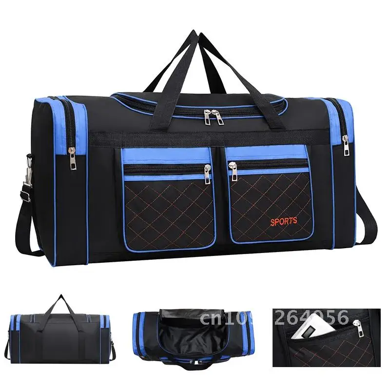 

Capacity Nylon Travel Duffel Bag Large Men Handbag Portable Luggage Practical Weekend Convenient Carry Bag Outdoor Gym Male's