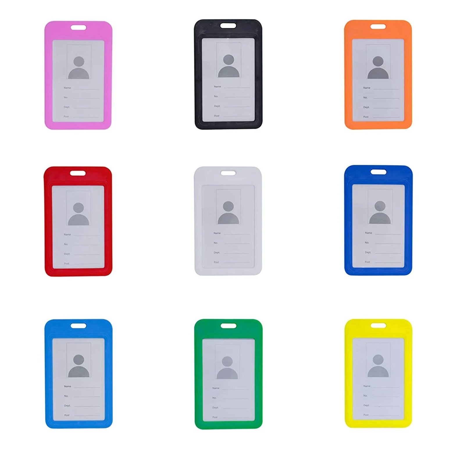 حامل بطاقة هوية مقاوم للماء بحزام حبل للرقبة ، حامل شارة صفراء ، فتحة بطاقة ائتمان ، شفاف ، 10 من من من من من من الورق الأبيض