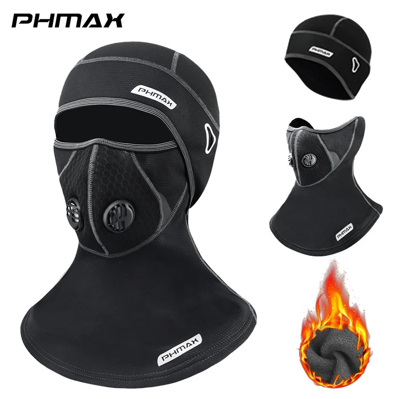 

PHMAX Ski Mask Winter Fleece Thermal Face Mask Cover Men Women Warmer Windproof Breathable Cold Weather Gear Ski Skating Hat