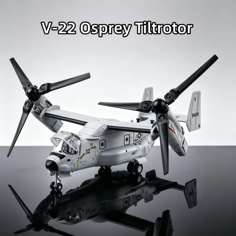 1/72 Kreative Militärserie V-22 Osprey Tiltrotor-Hubschrauber-Modellbausatz, Klebstofffreier Flugzeug-Bausatz, DIY-Spielzeug als Geschenk – Detail 6