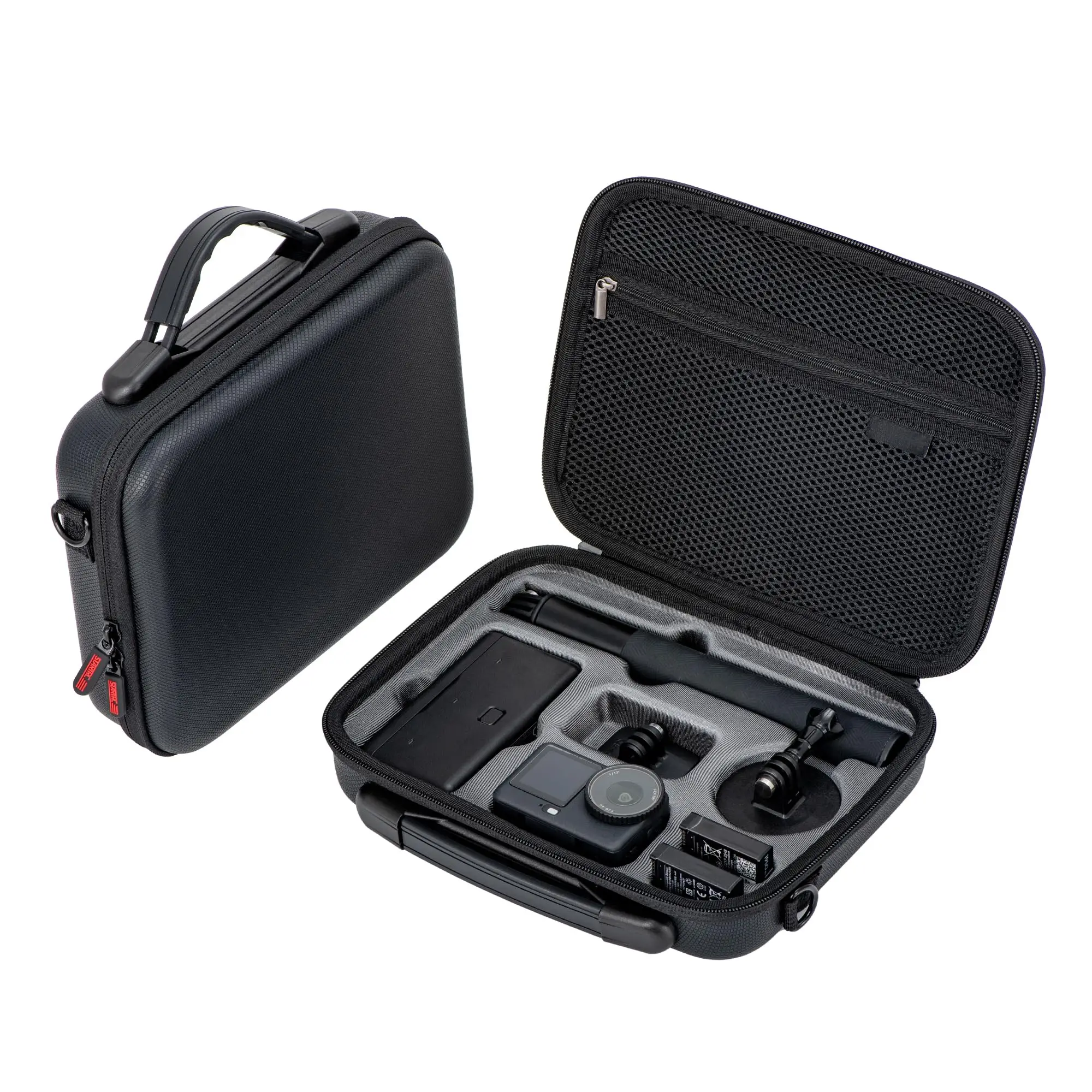 STARTRC Schutz-Tragetasche für DJI Osmo Action 6 Enhanced Combo Zubehör (ohne Käfig), tragbare, gut organisierte Tasche für Reisen/Wandern/Radfahren/Blogger, spritzwassergeschützt, stoßfest
