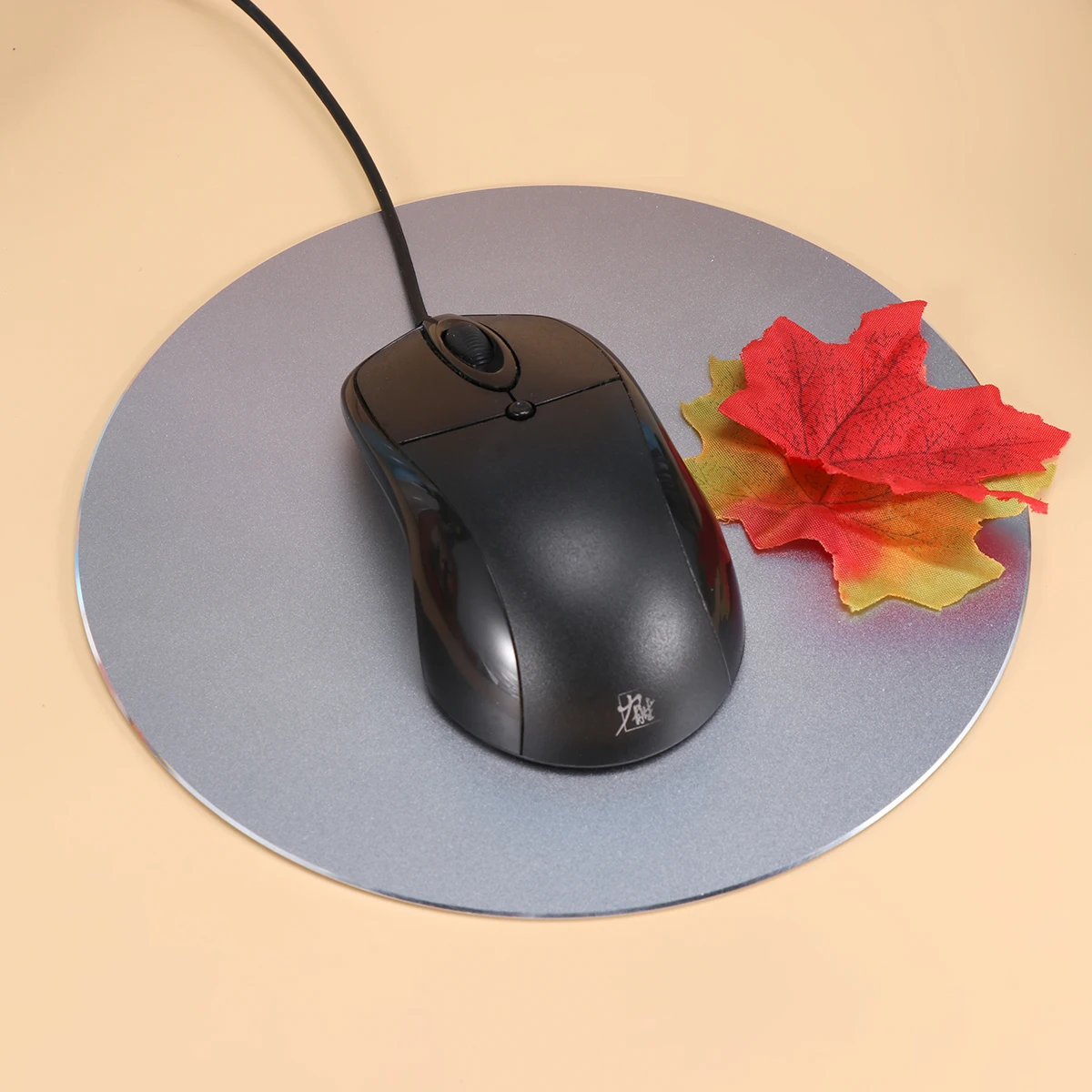 Alfombrilla redonda para ratón, círculo 200X, alfombrilla para ratón de aluminio, ordenador de escritorio, Metal, doble cara, antideslizante, accesorios para juegos