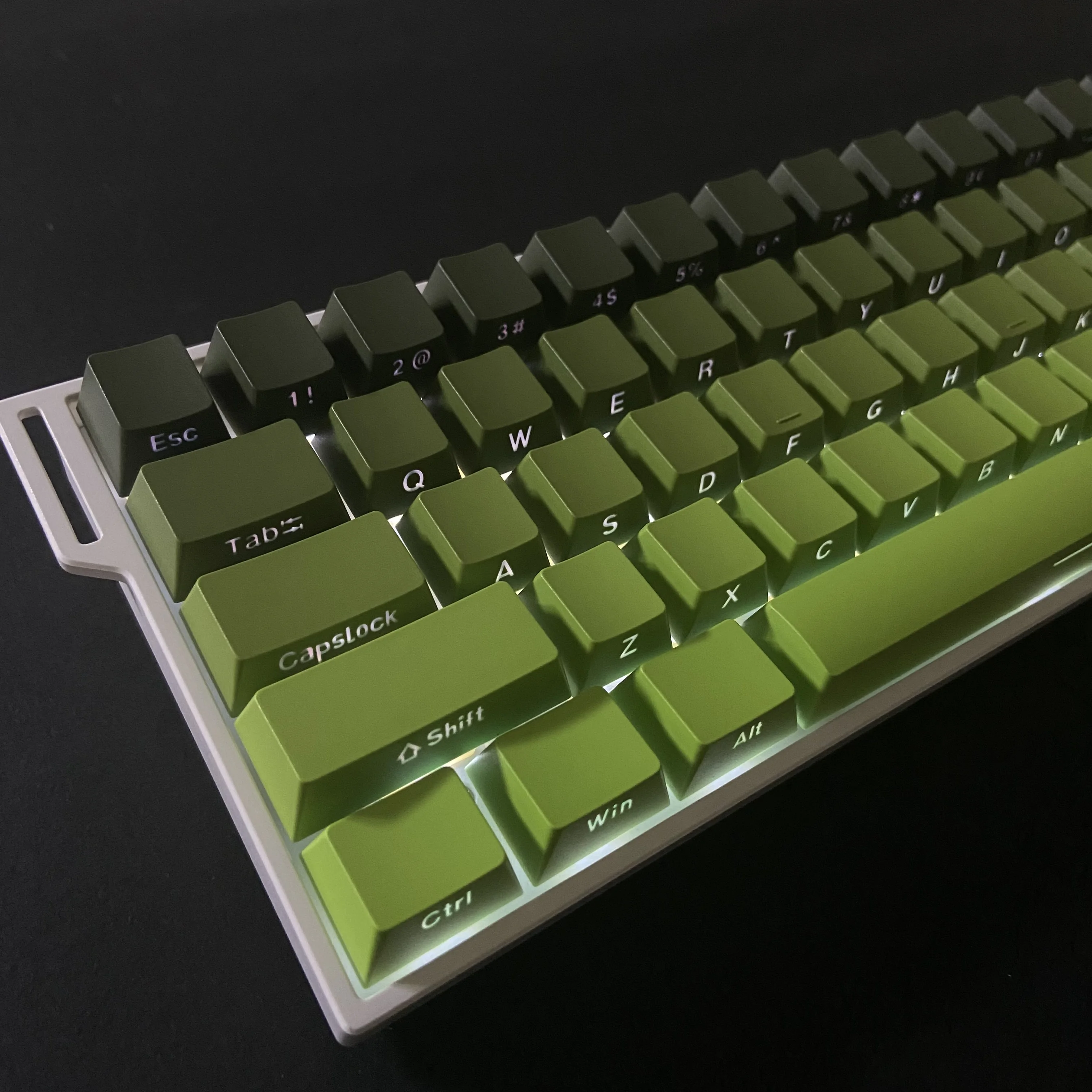 Gradient keycaps 60% 65% 68% 75% red pink green gray blue pink purple Gradient Side/Top Print pbt keycap for Mechanical Keyboard