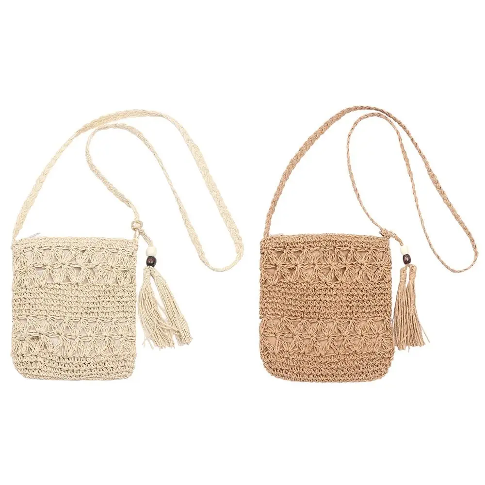 

Small Straw Beach Bag for Women Summer Woven Straw Purse Cute Shoulder Bag Women's Mini Crossbody Handbags