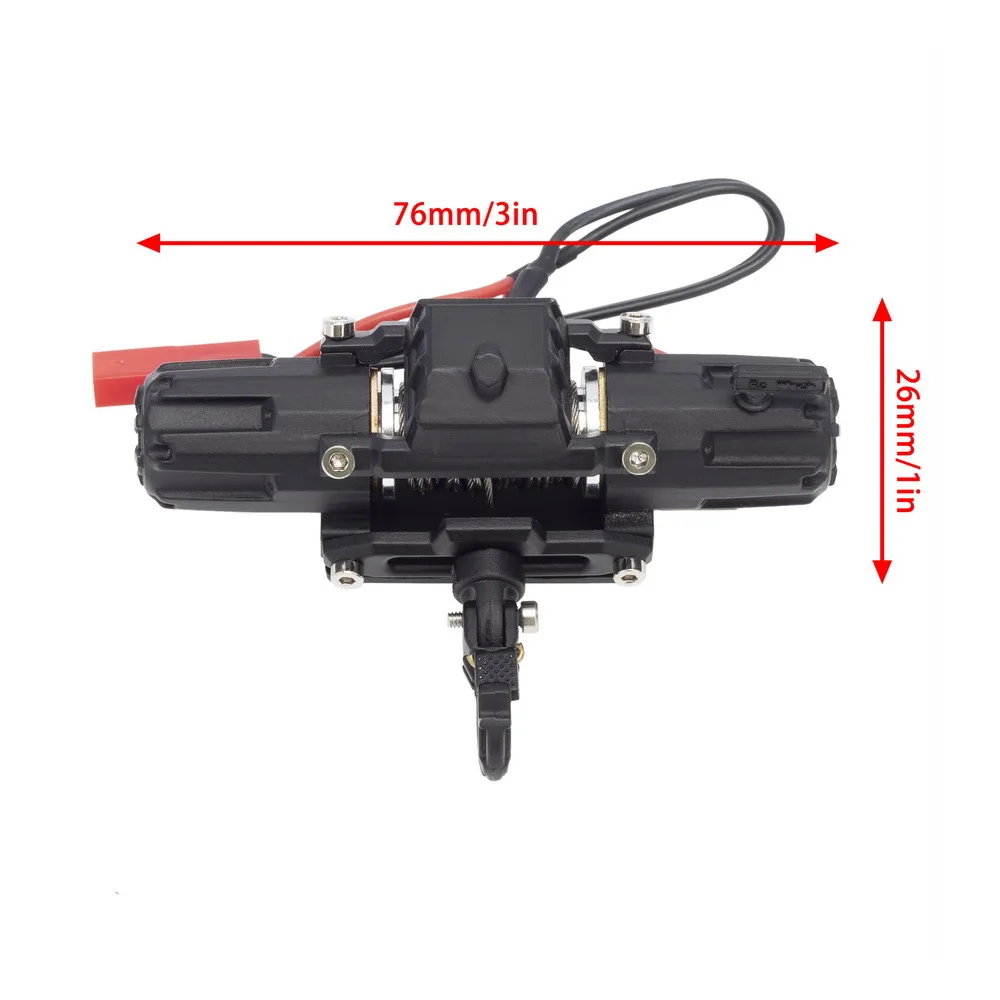 Generic Metal Dual Power Electric Dual Winch Remote Control 1/10 Scale RC Crawler Climbing Car Accessory For TX4 90046 D90