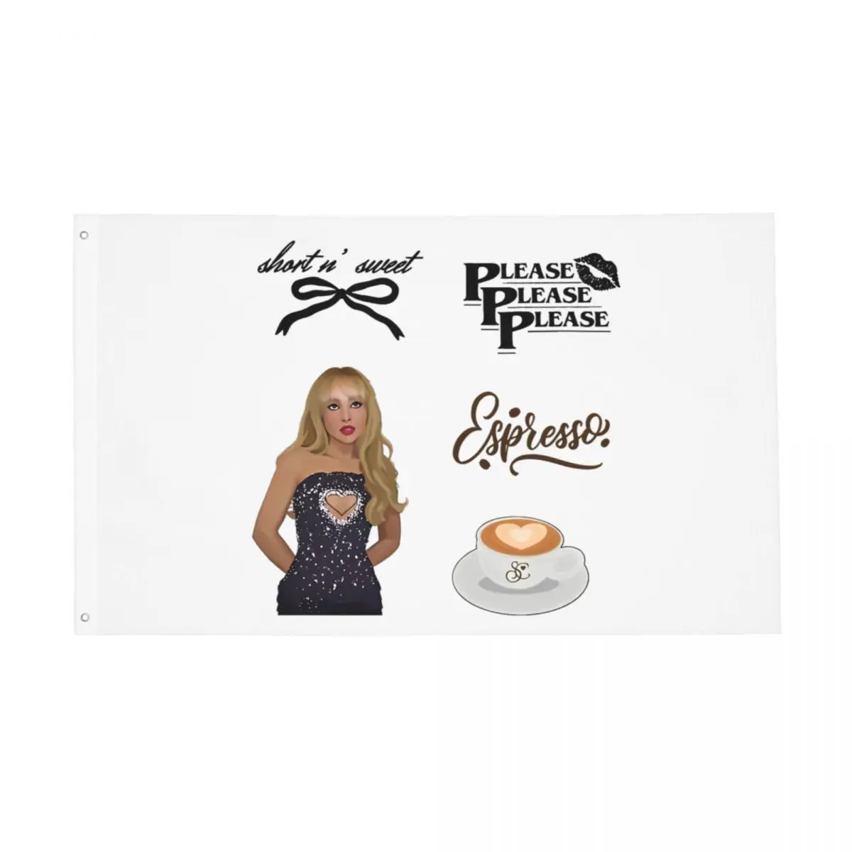 Sabrina Carpenter Pack Flag Indoor Outdoor Banner Polyester Please Music Decoration Vivid Color 2x3 3x5 4x6 5x8 FT Flags
