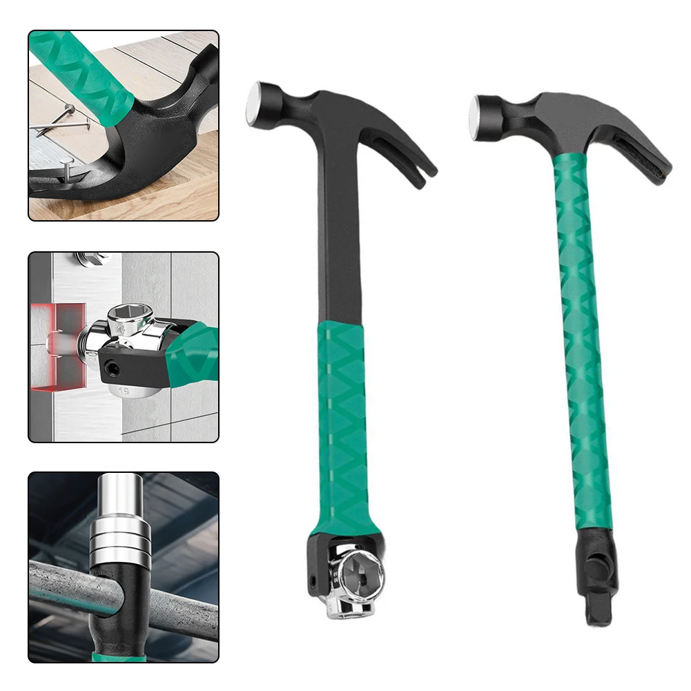 Martillo de garra para instalación de aire acondicionado con herramienta de reparación de 4 tamaños de enchufe, martillo de Metal, herramienta de reparación de automóviles