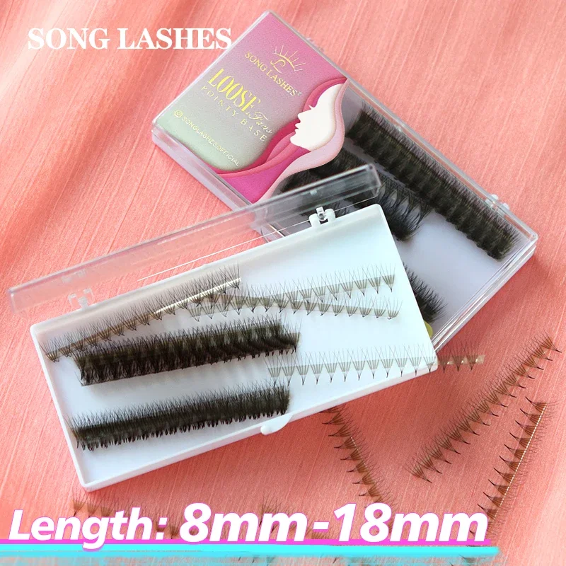 SONG LASHES Sharp Narrow Stem Promade Fans Lash 8D 10D 12D Pointy Base Promade  Lash Eyelash Extensions 1000 Fans 500 Fans