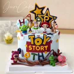 Miniso Disney Toy Story 4 Woody Buzz Lightyear Q Version Action Figures Mini Dolls Kids Toys Model for Birthday Children Gift