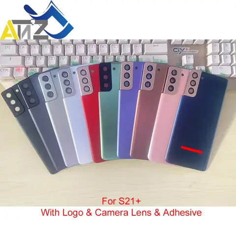 Back Glass S21 Plus For Samsung Galaxy S21+ Battery Cover Rear Door Glass Back Housing Add Camera Lens With Adhesive Tape