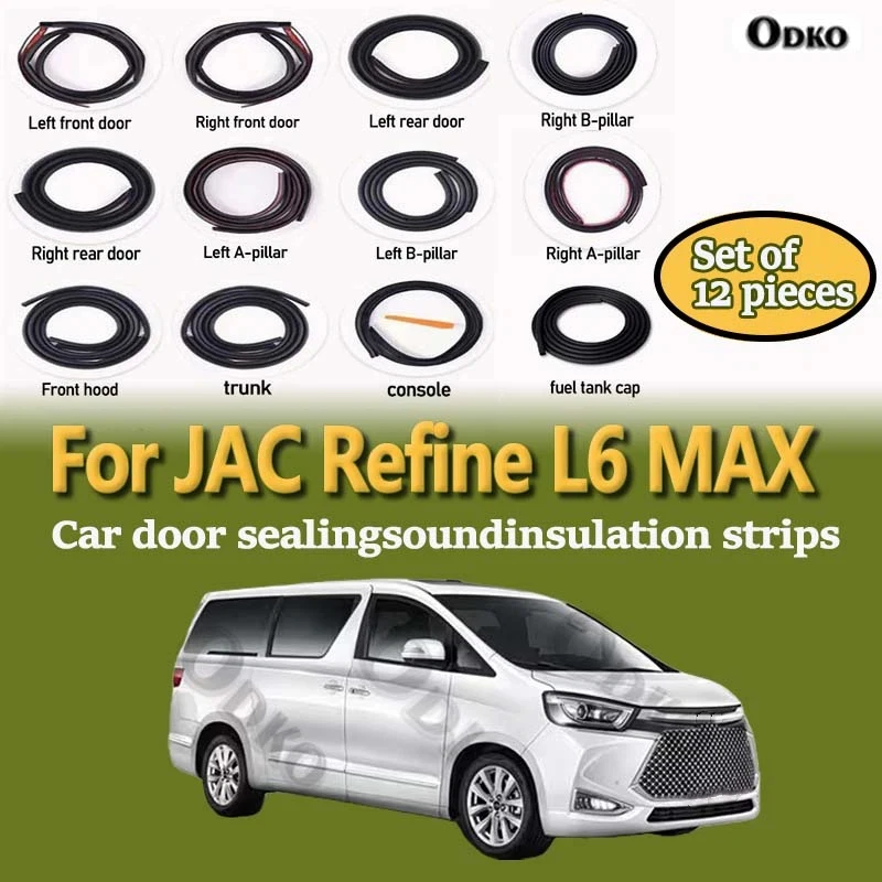 Car Door Seal Strip Rubber Noise Insulation Dustproof Seal Strip Not easy to Fall off For JAC Refine L6 MAX Car Accessories