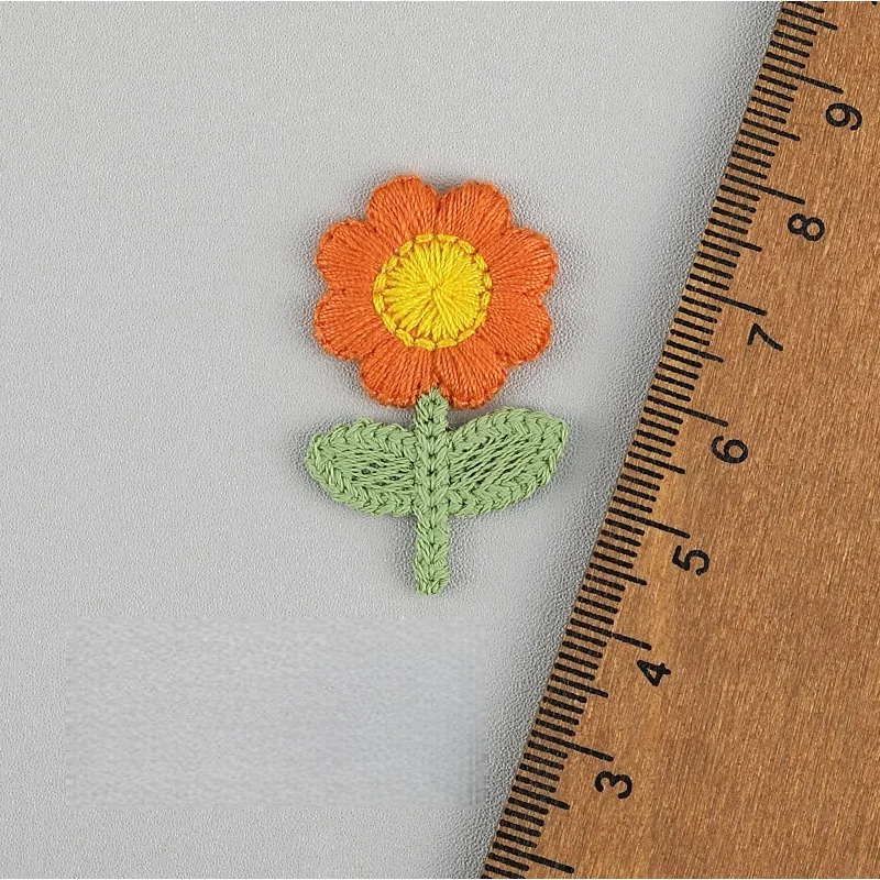 36 Stück, 2,3 x 3,5 cm, bestickte, gehäkelte Blumenapplikationen zum Basteln von Kopfschmuck, Haarnadeln, Dekorationen, Kleidungsstücken und Accessoires. – Detail 3