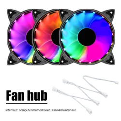 4 Pin PWM Splitter Cable Cooled 1 to 5/6 Ways Tap Sleeve Extension Braided Cable Extension Fan Cable Connector for Computer CPU