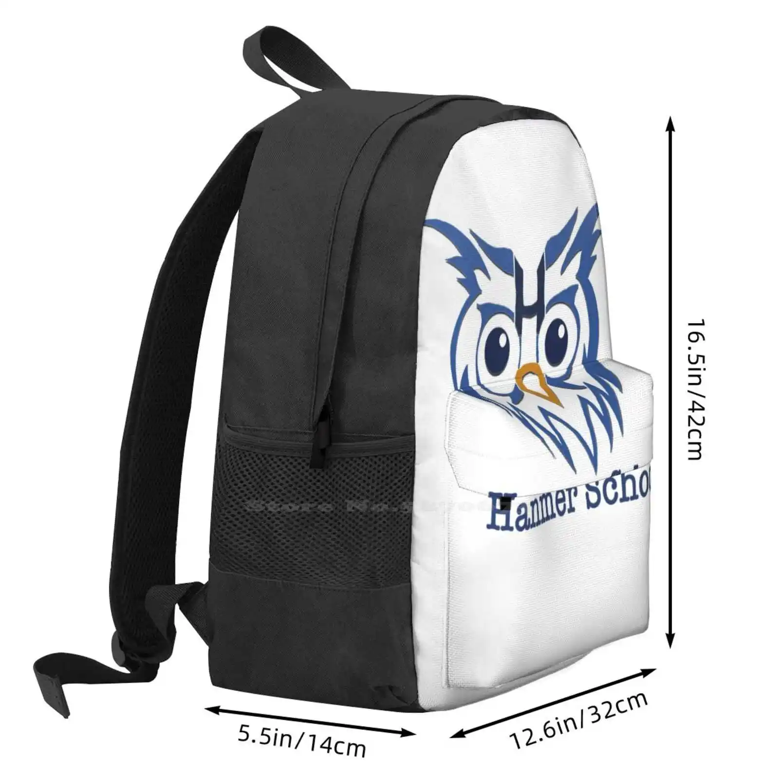 Blue Hooty " Hanmer School " School Bags Travel Laptop Backpack Hanmer School Old Wethersfield Hooty A W Hanmer