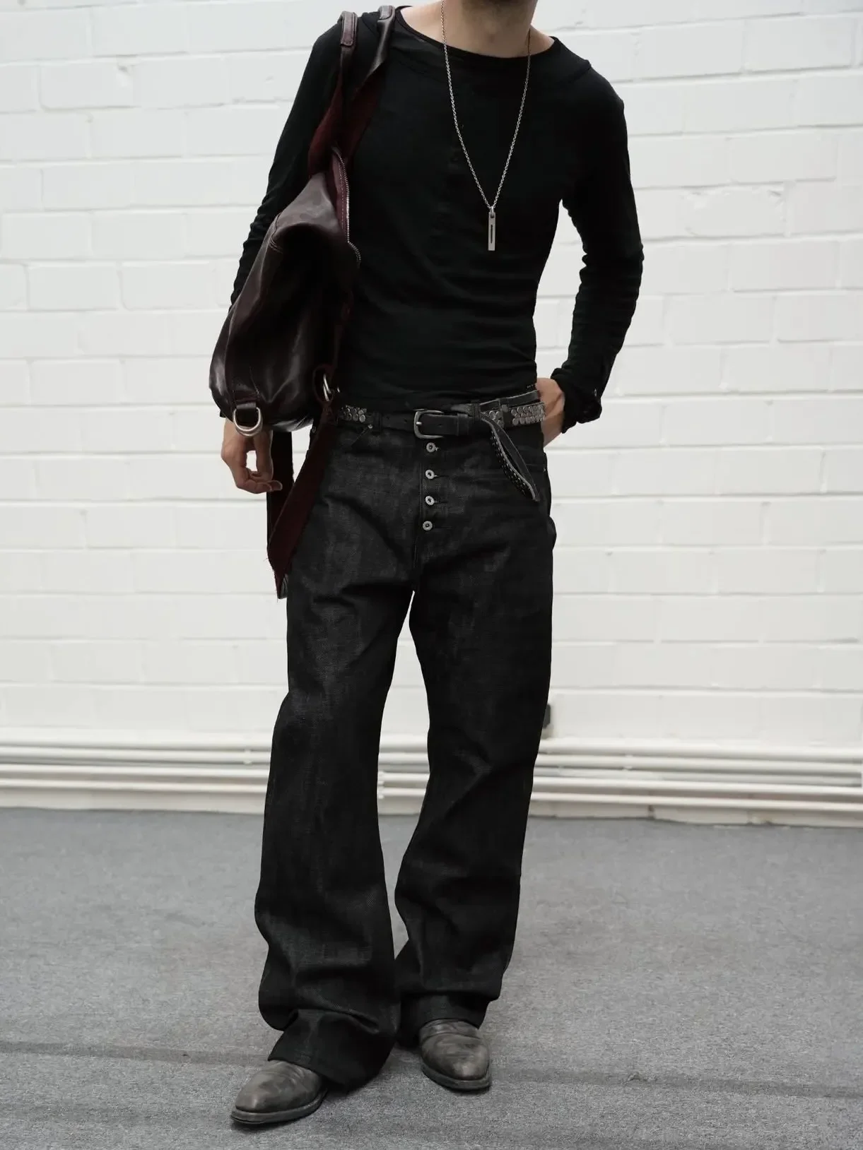 American retro nofaith red edge red ear original cow micro pull bootcut fit jeans