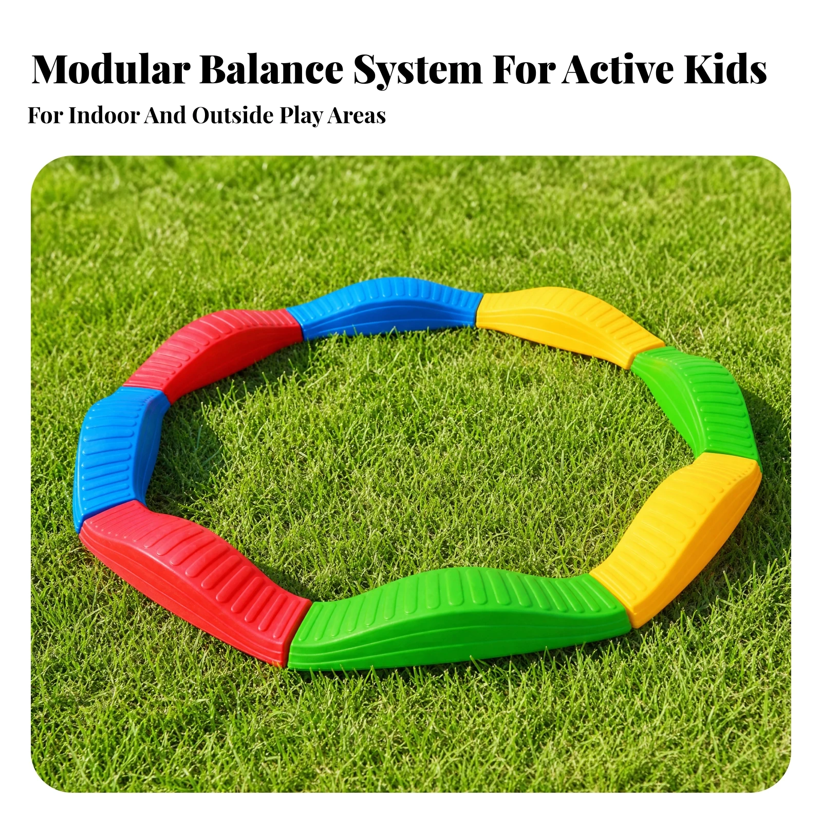 Children's Sensory Balance Board Indoor Modular Balance Board with Interlocking Sections Play Equipment Stable Sturdy