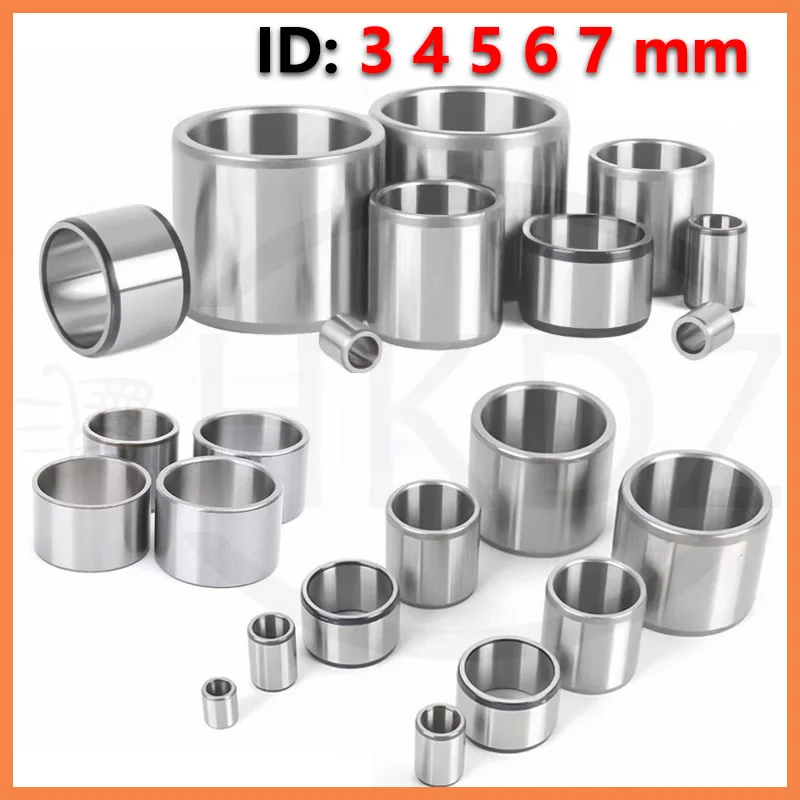 Bearing Steel Bushing ID 3/4/5/6/7mm Round Hollow Shaft Sleeve Wear Resistant Guide Standoff Spacers OD 4-15mm Length 3-20mm