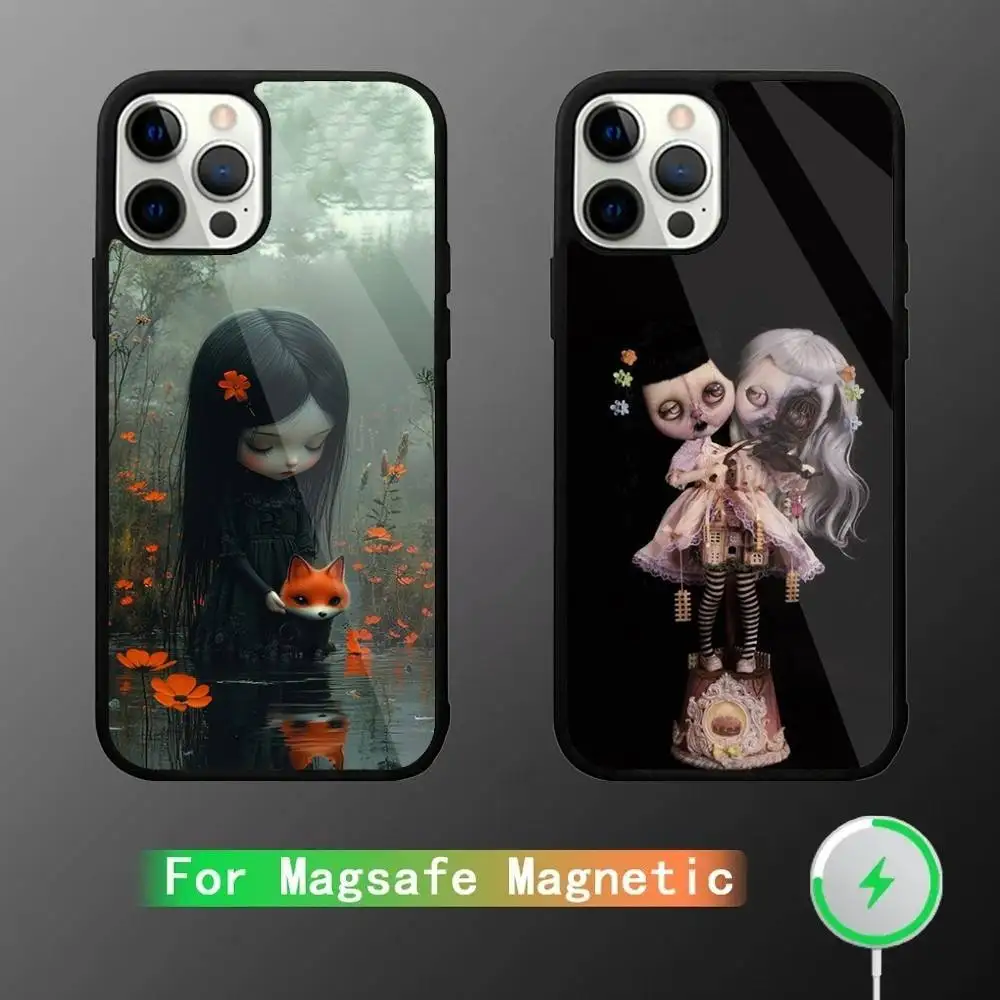 

Fashion doll Blythe Phone Case For iPhone 17,16,15,14,13,12,11,Pro,Max,Plus,Mini,SE4,E Magnetic Magsafe Wireless Charging